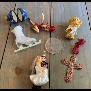 7 - Vintage Christmas Tree Decorations Ornament Holiday Decor Collection